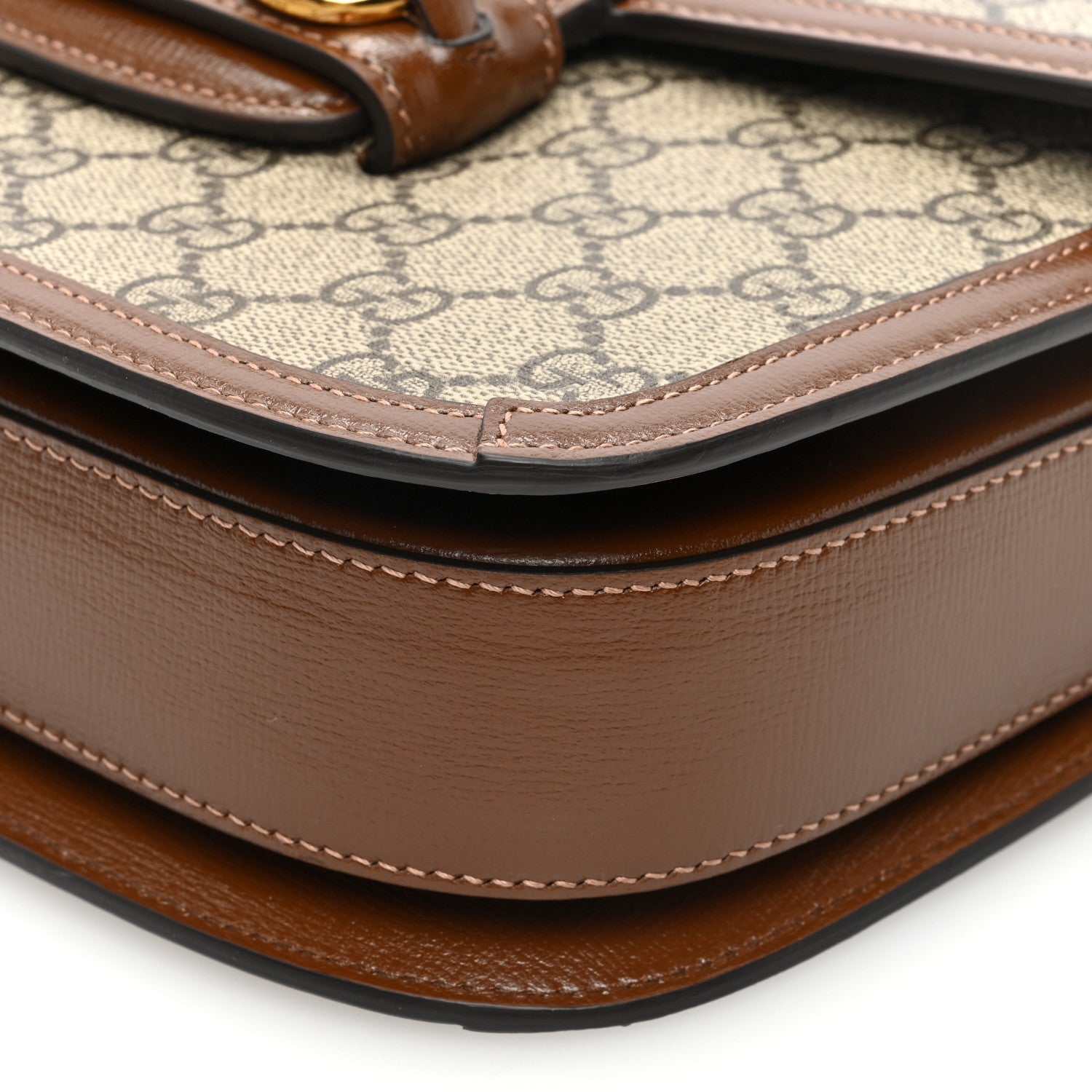 Gucci GG Supreme Monogram Horsebit 1955 Shoulder Bag Beige Brown Sugar 10 of 10