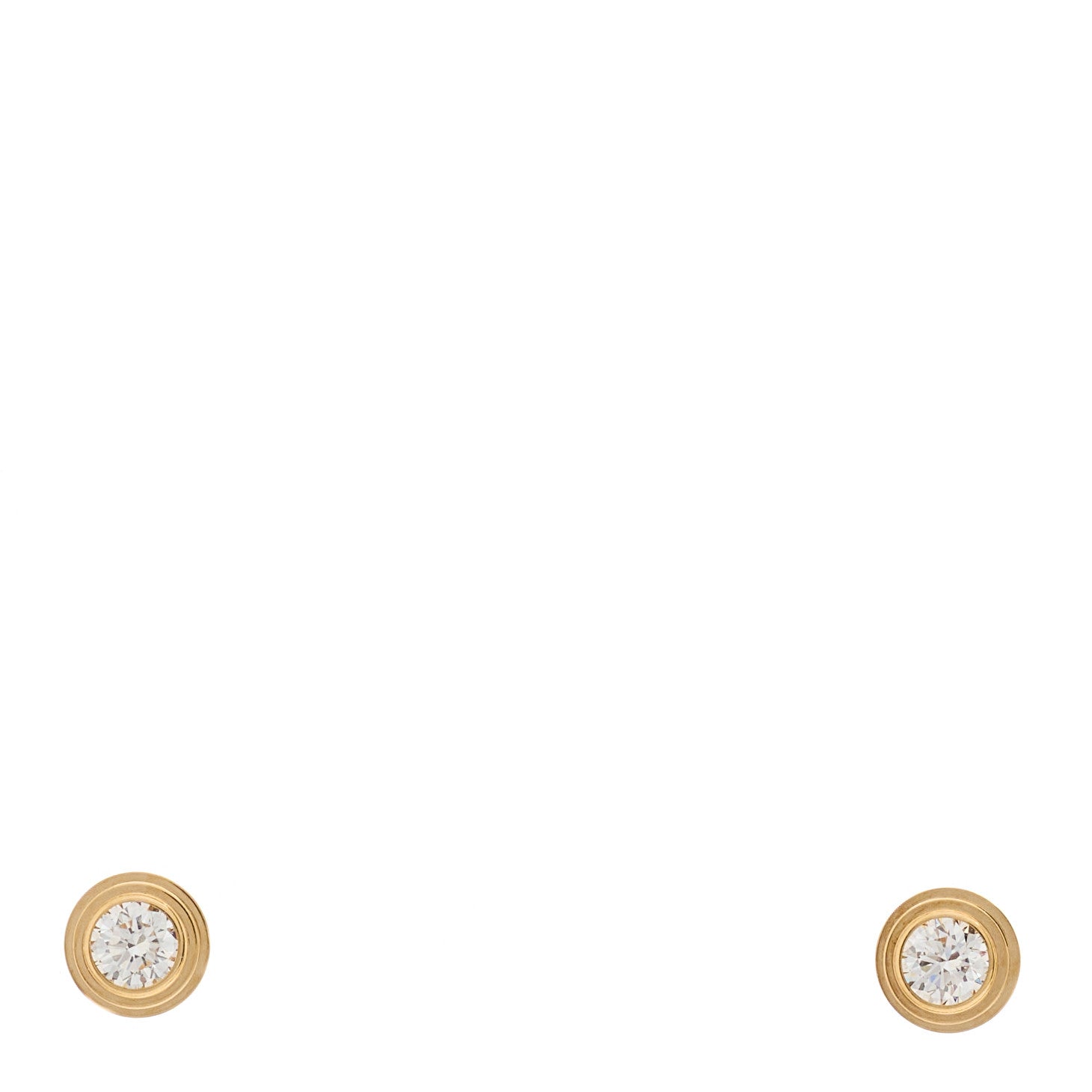 Cartier 18K Yellow Gold Diamond XS D'Amour Earrings 1 of 5