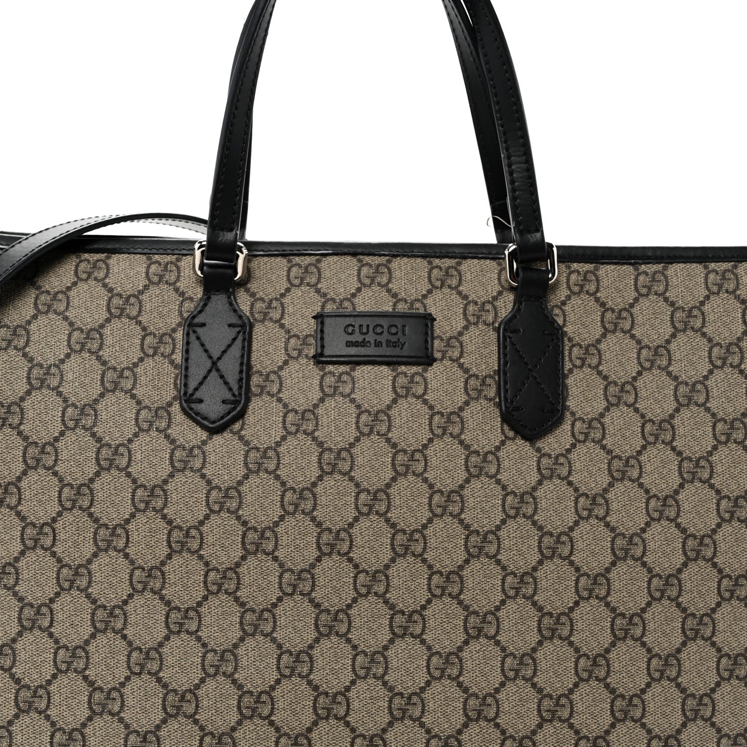 Gucci GG Supreme Monogram Medium Zippered Tote Black 8 of 11