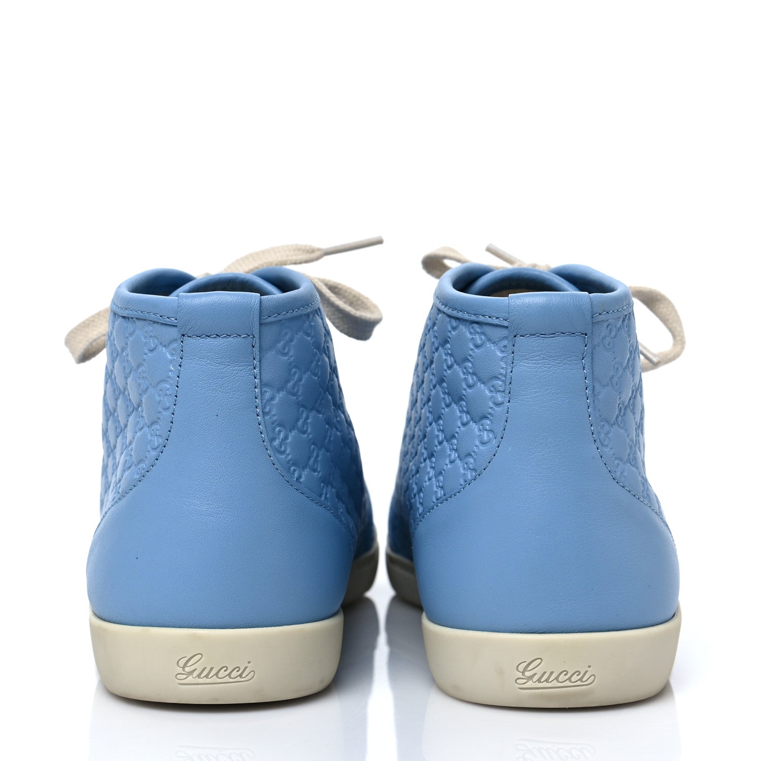 Gucci Microguccissima Womens High Top Sneakers 39 Mineral Blue 5 of 8