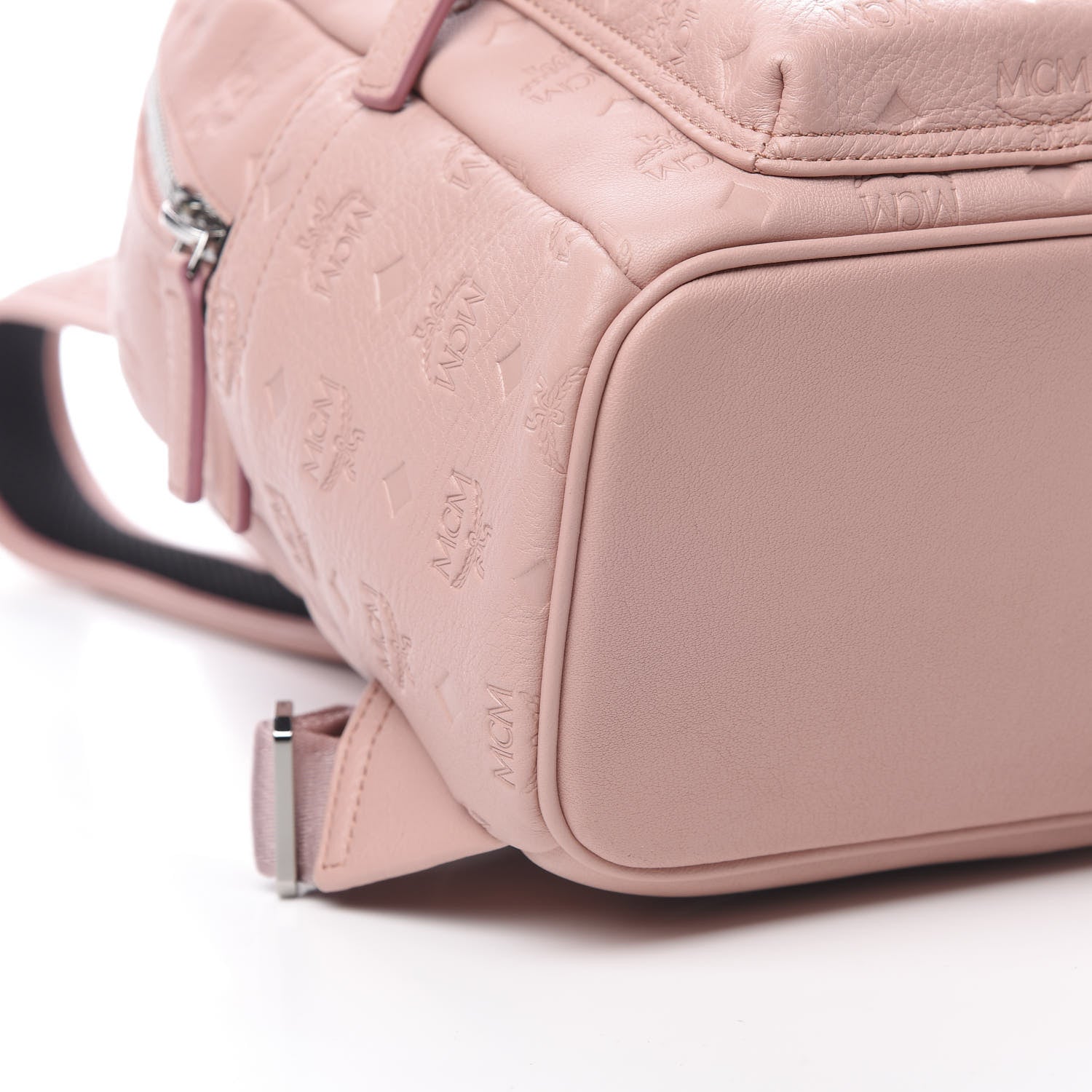 MCM Calfskin Ottomar Monogram Small Backpack Pink 8 of 9