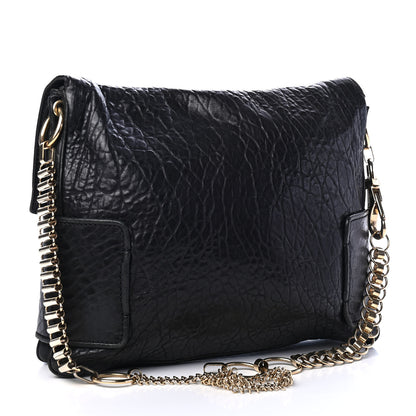 Givenchy Pebbled Lambskin Melancholia Shoulder Bag Black 3 of 9