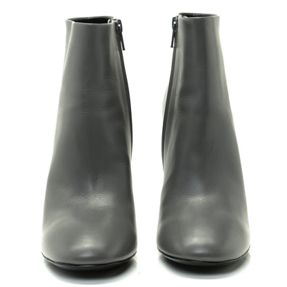 Balenciaga Calkfskin Round Toe Steel Transparent Heel 110mm Booties 39 Asphalte 3 of 8