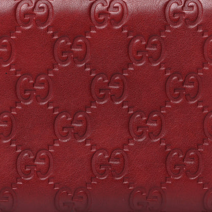 Gucci Guccissima GG Pierce Zip Around Wallet Red 8 of 10