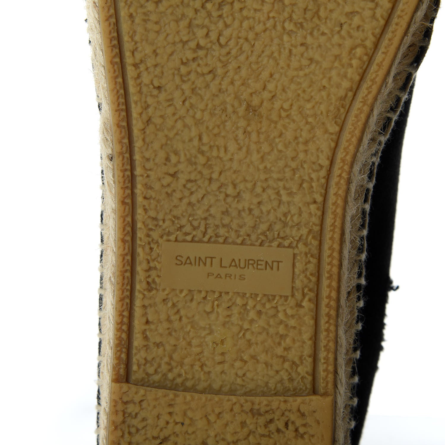 Saint Laurent Canvas Nappa Elba Logo Embroidered Espadrilles 39 Black 7 of 10