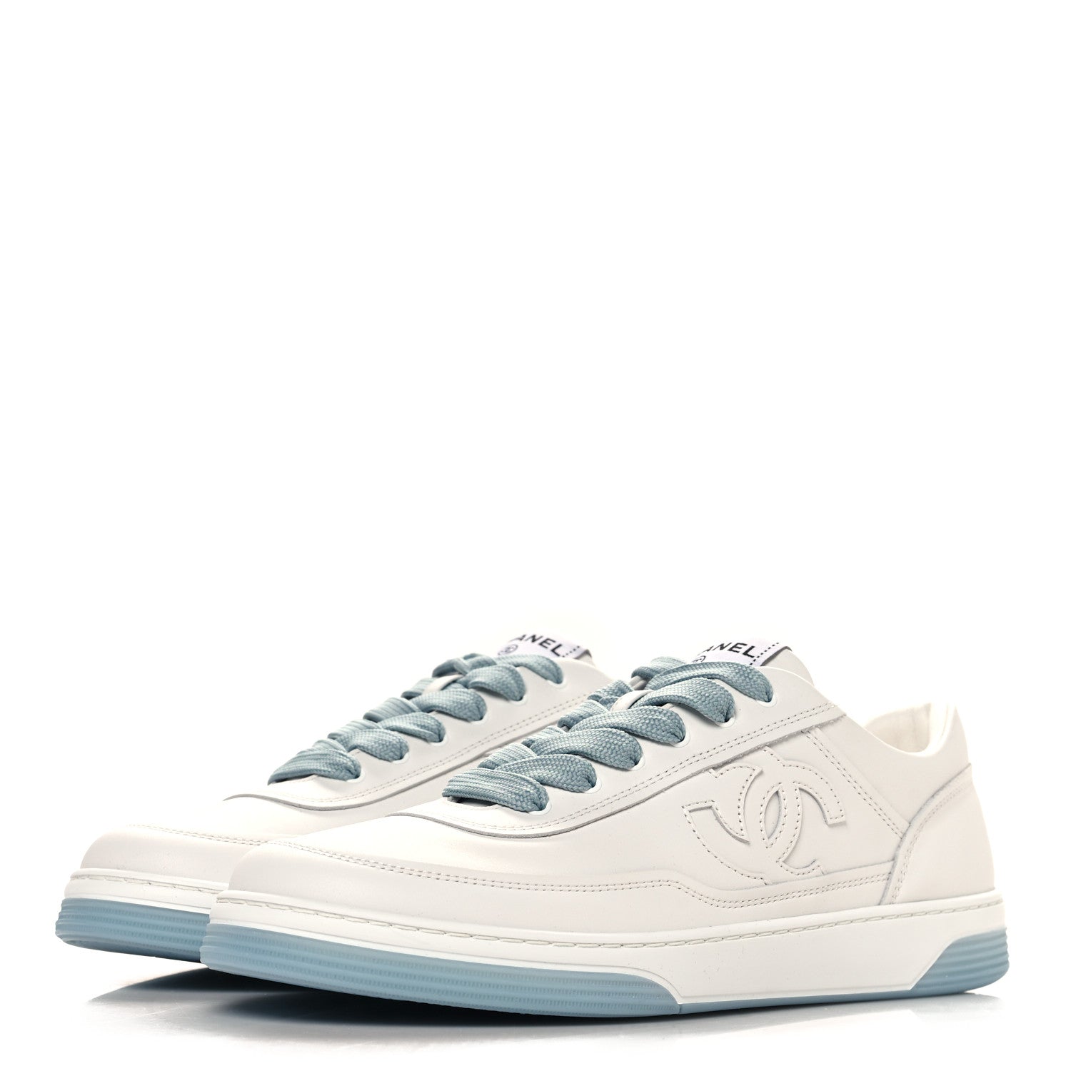 Chanel Calfskin CC Womens Sneakers 40 White 4 of 9