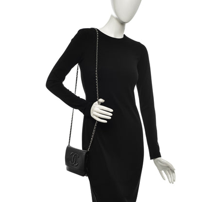 Chanel Caviar Timeless CC Wallet On Chain WOC Black 2 of 8