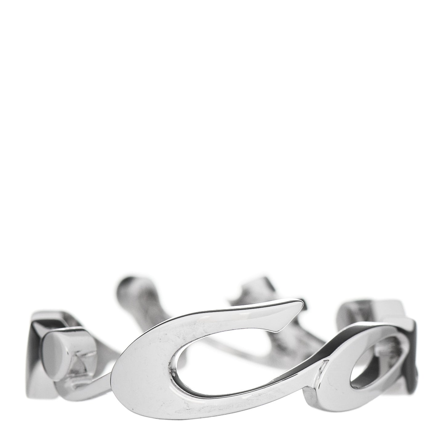 18K White Gold Signature Ring 56 7.75
