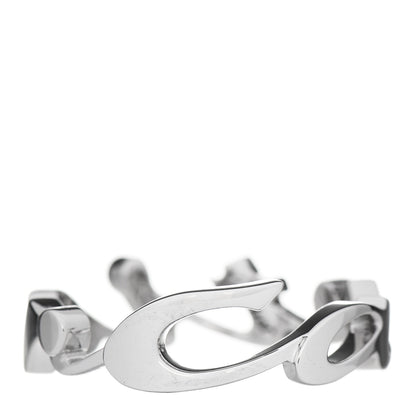 Cartier 18K White Gold Signature Ring 56 7.75 1 of 7