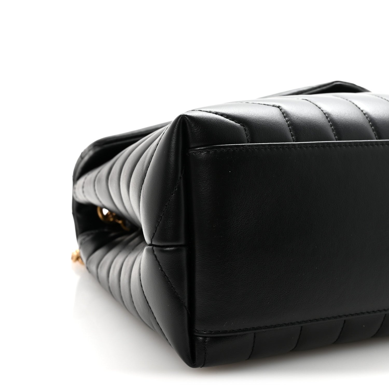 Saint Laurent Calfskin Y Quilted Monogram Medium Loulou Chain Satchel Black 8 of 9