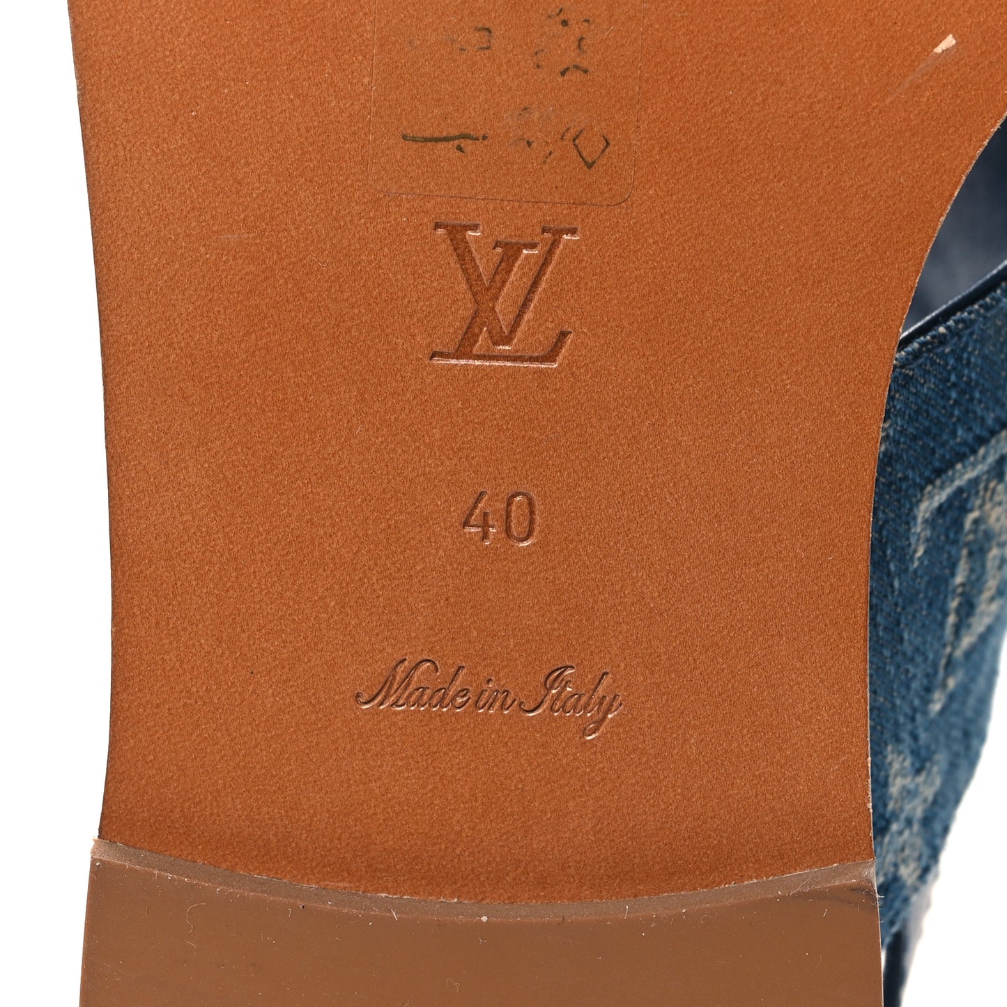 Monogram Denim Starboard Flat Thong Sandal 40 Blue