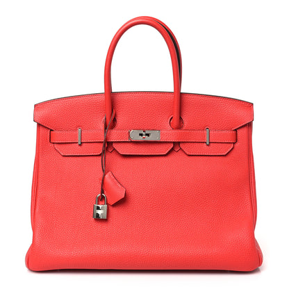 Hermes Togo BIRKIN 35 Rouge Pivoine 1 of 11
