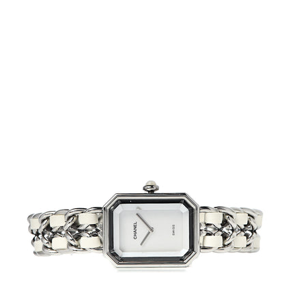 Chanel Stainless Steel Lambskin Mother of Pearl 20mm Chain Premiere Quartz Watch White L 3 of 9