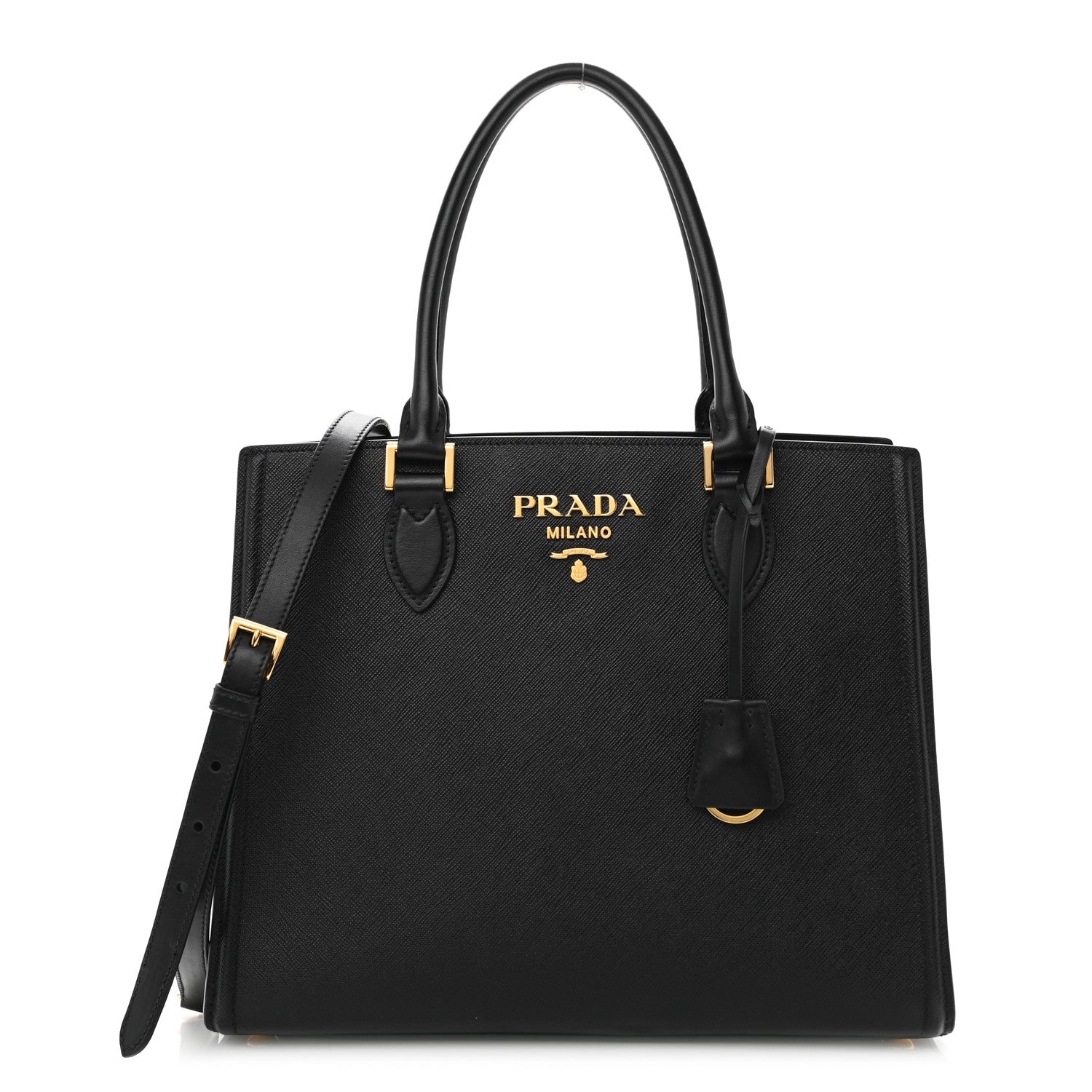 Prada Saffiano Lux Tote Black 1 of 11