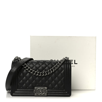 Chanel Caviar Quilted Medium Boy Flap Black 11 of 11