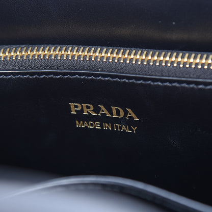 Prada Saffiano Cuir Calfskin Small Monochrome Top Handle Tote Black 6 of 9