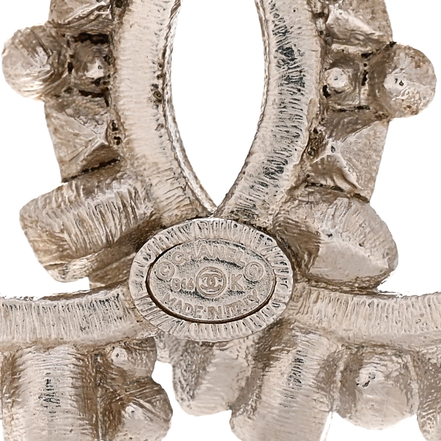 Chanel Baguette Crystal CC Brooch Black Silver 3 of 3