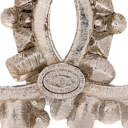 Chanel Baguette Crystal CC Brooch Black Silver 3 of 3
