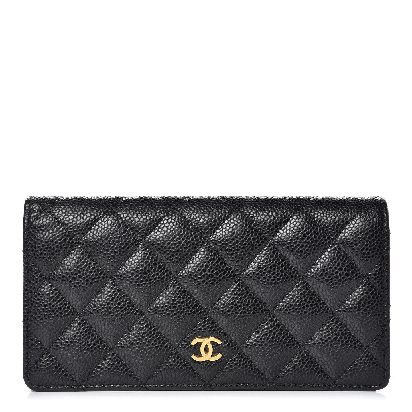 Caviar Quilted Yen Wallet Black