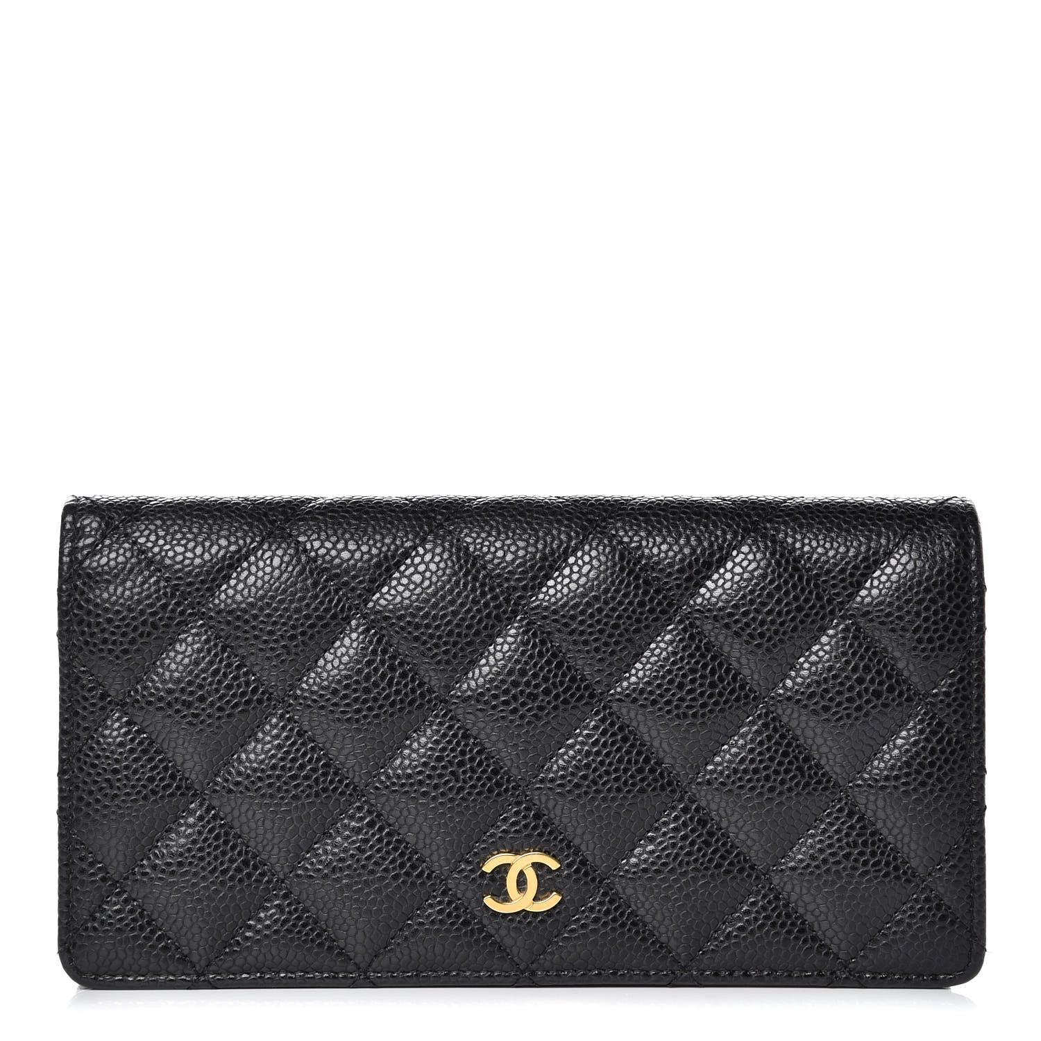 Chanel Caviar Quilted Yen Wallet Black 1 of 9