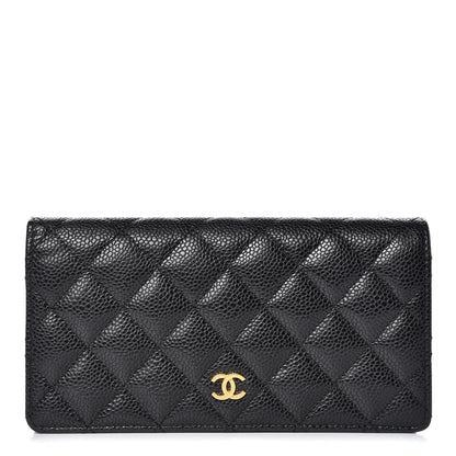 Chanel Caviar Quilted Yen Wallet Black 1 of 9