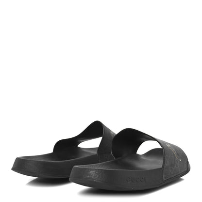 Gucci GG Supreme Monogram Tigers Mens Slide Sandals 10 Black Multicolor 5 of 10