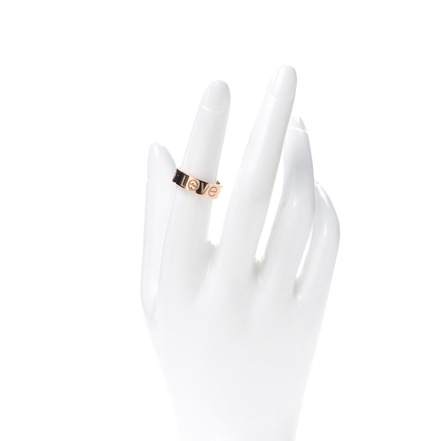 18K Pink Gold 5.5mm Engraved LOVE Ring 52 6