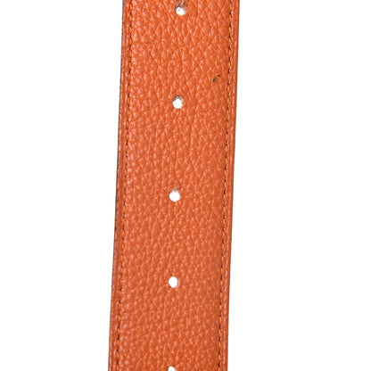 Hermes Swift Togo 32mm Constance Reversible H Belt 85 Black Orange 5 of 9