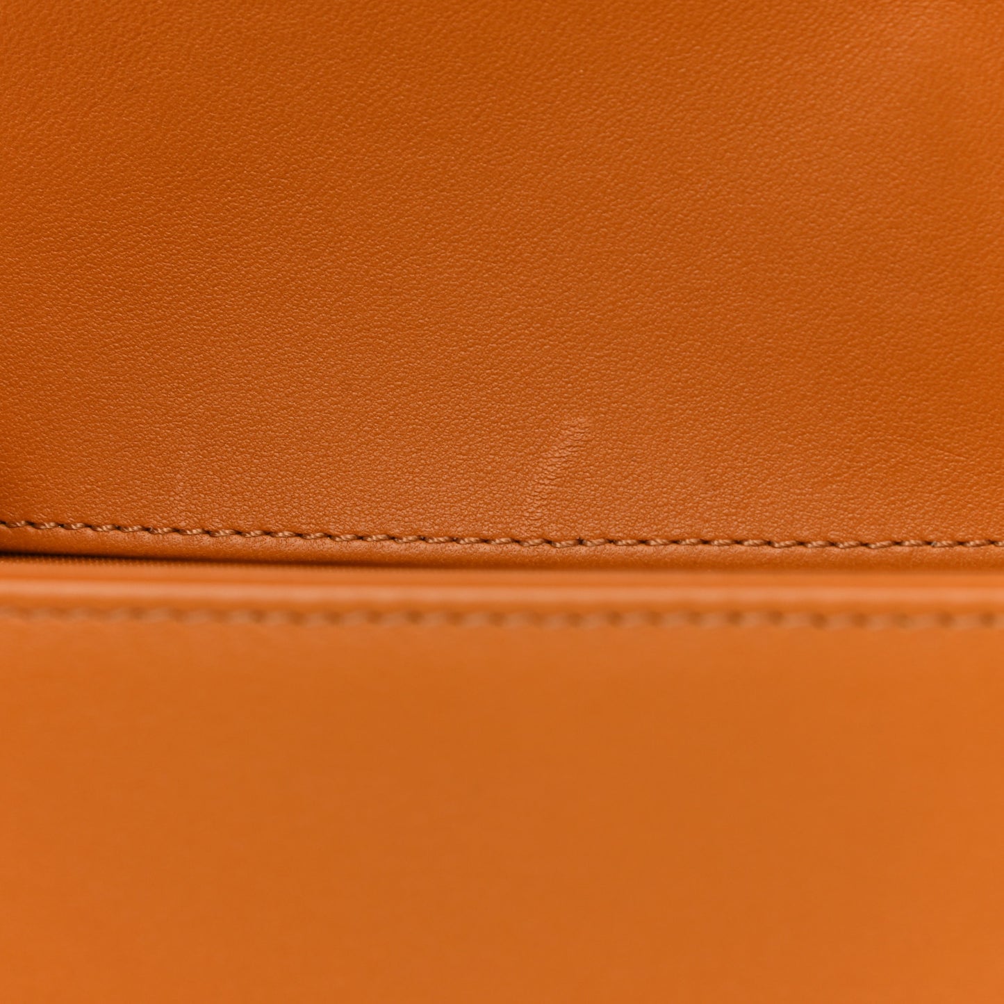 Lambskin Quilted Medium Boy Flap Orange