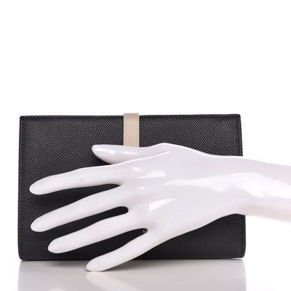 Celine Grained Calfskin Large Multifunction Strap Wallet Black Chalk 2 of 9