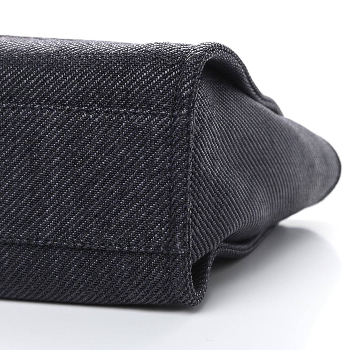 Mixed Fibers Calfskin Small Deauville Tote Black