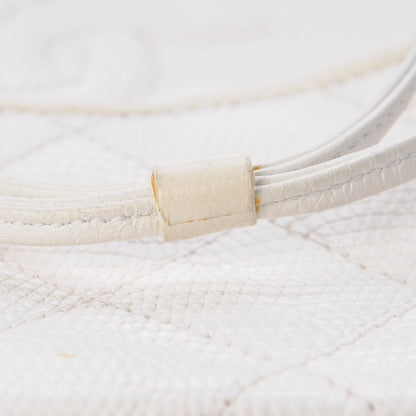 Chanel Lizard Quilted Camera Case White 11 of 12