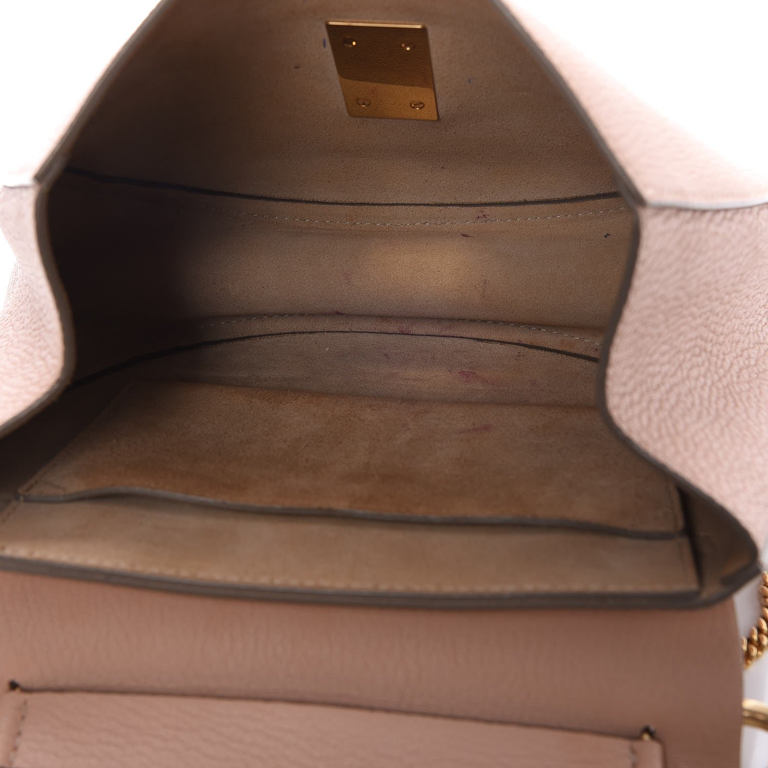 Chloe Grained Lambskin Drew Shoulder Bag Cement Pink 5 of 11