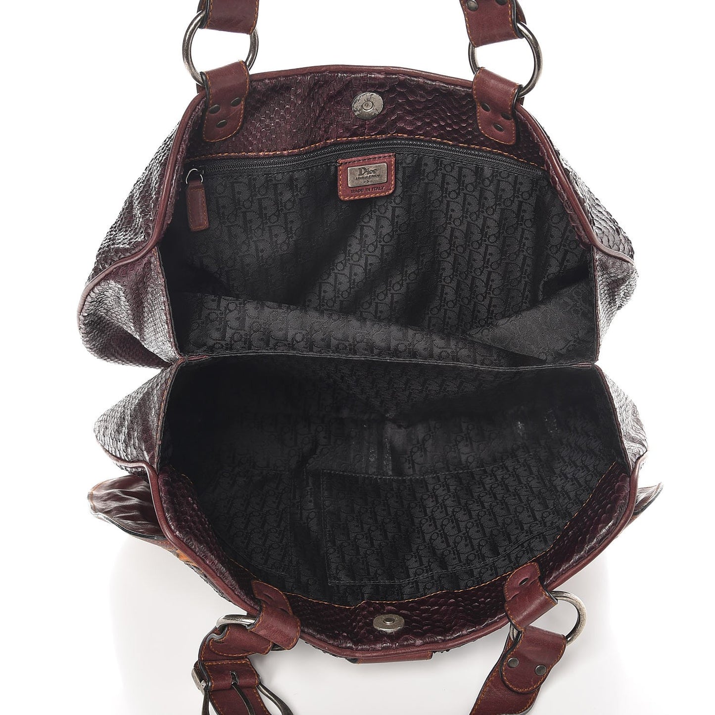 Python Calfskin Large Gaucho Red