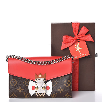 Louis Vuitton Monogram Tribal Mask Chain Wallet Rouge 5 of 8