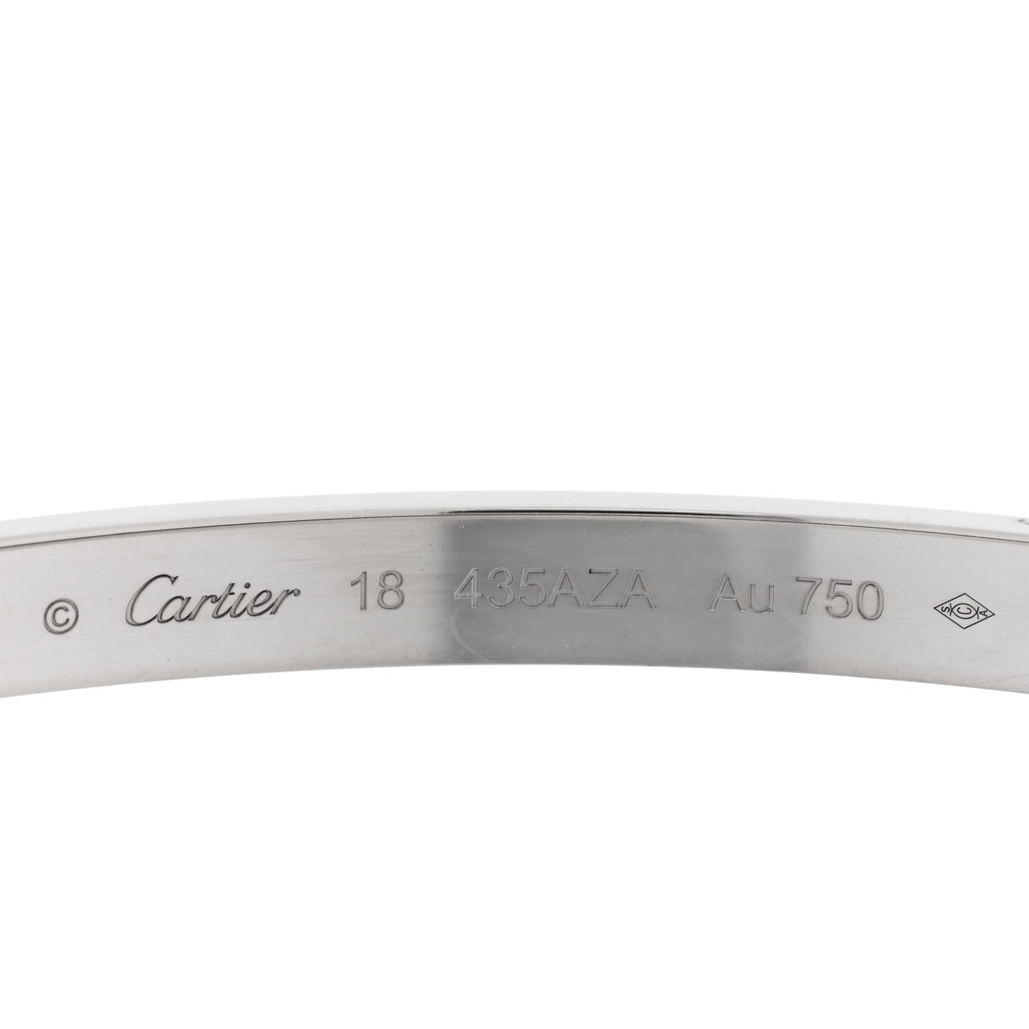 18K White Gold Medium LOVE Bracelet 18