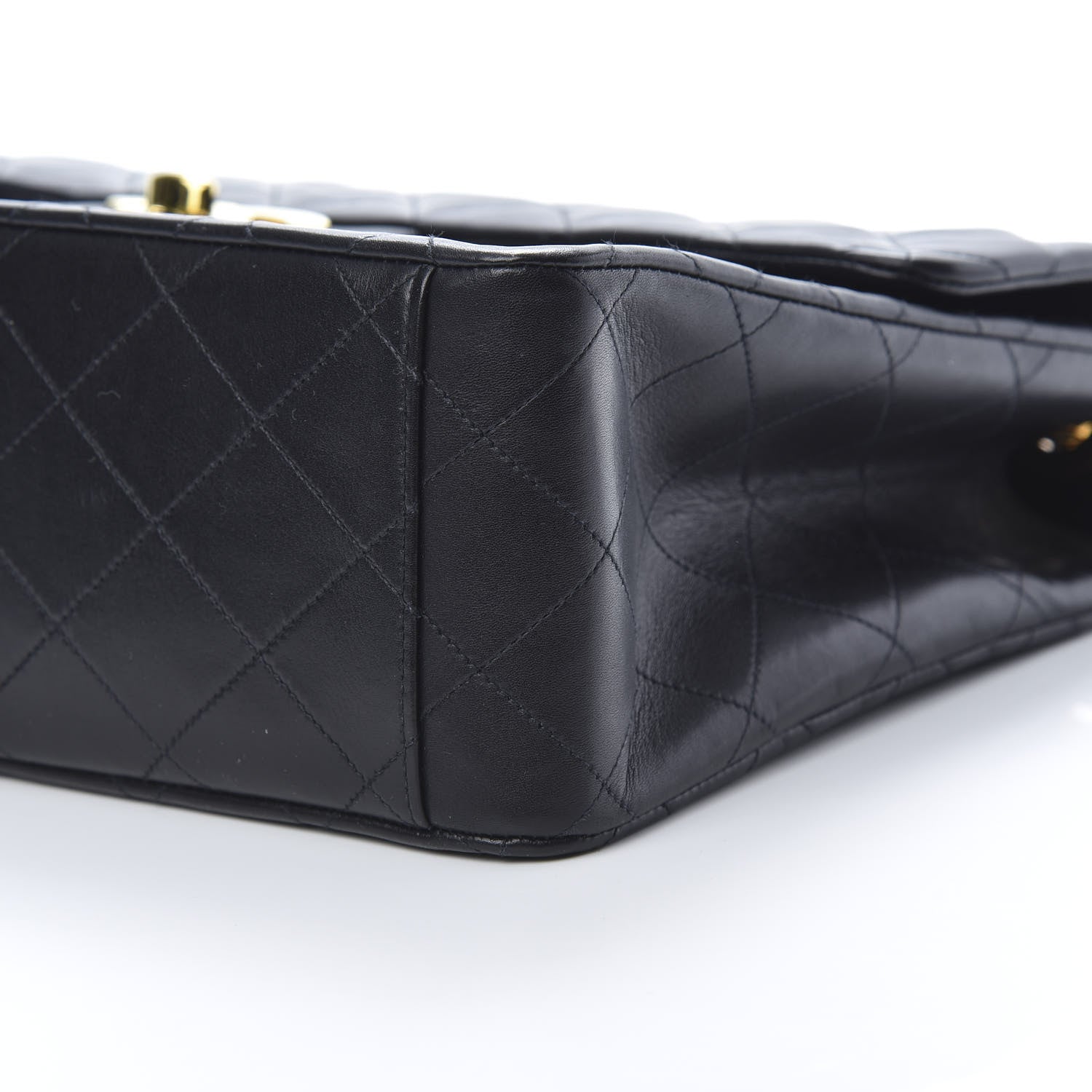 Chanel Lambskin Quilted XL Jumbo Single Flap Black 11 of 15
