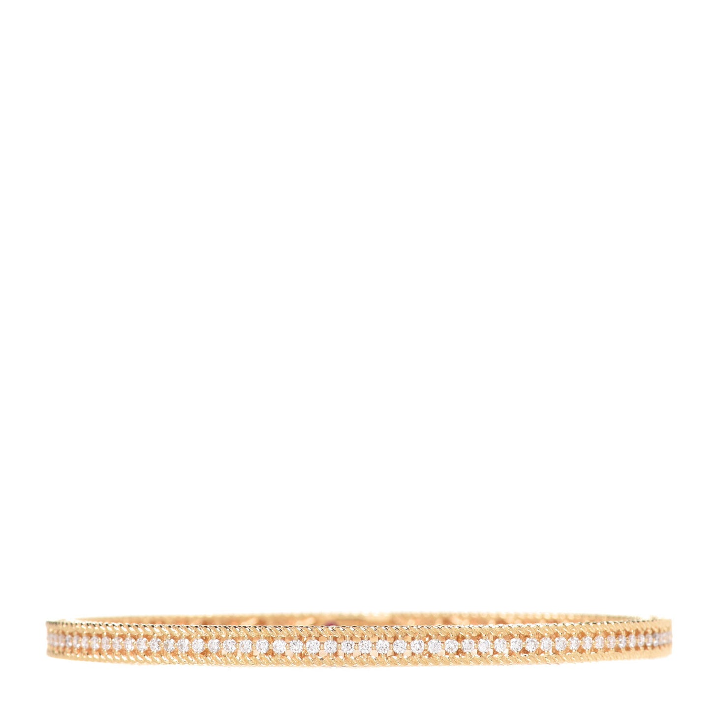 18K Yellow Gold Diamond Symphony Diamond Bangle Bracelet