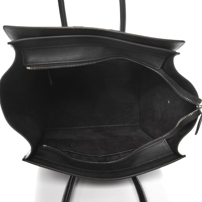 Celine Drummed Calfskin Mini Luggage Black 5 of 7