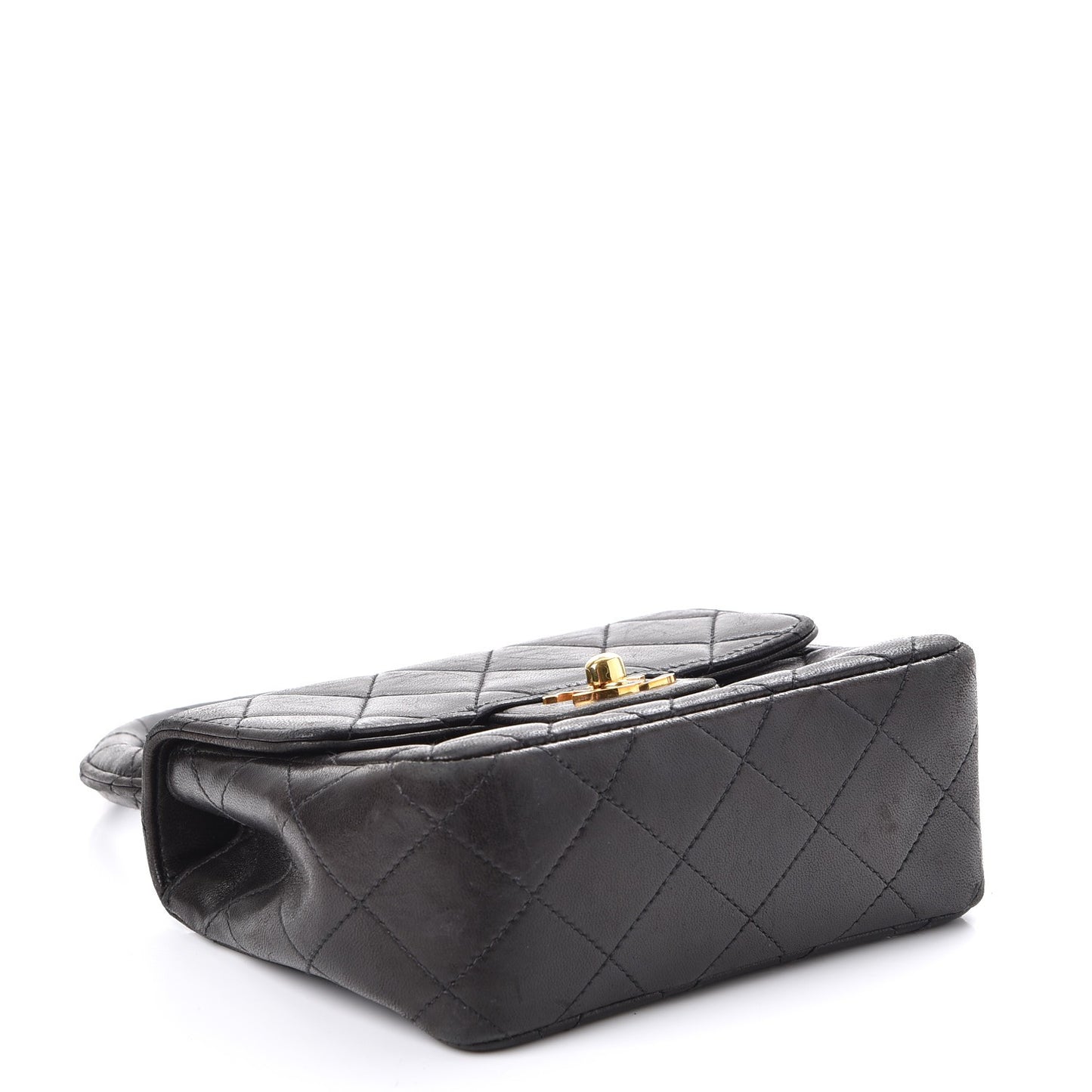 Lambskin Mini Kelly Flap Bag Black