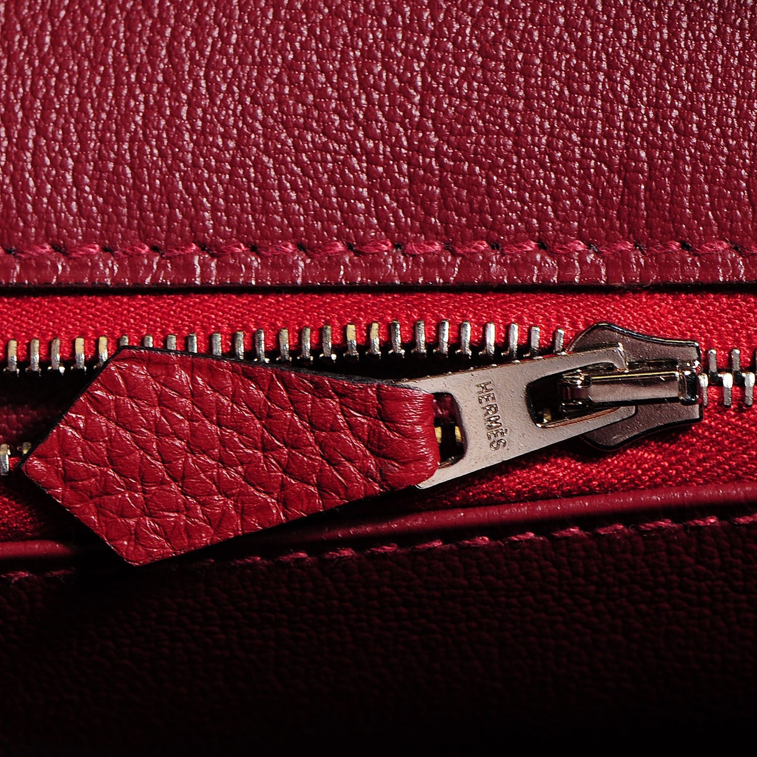 Hermes Taurillon Clemence Birkin 40 Rouge Garance 23 of 28