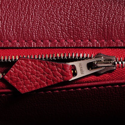 Hermes Taurillon Clemence Birkin 40 Rouge Garance 23 of 28