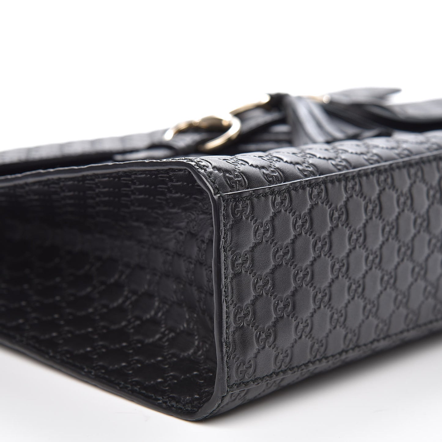 Microguccissima Medium Emily Chain Shoulder Bag Black