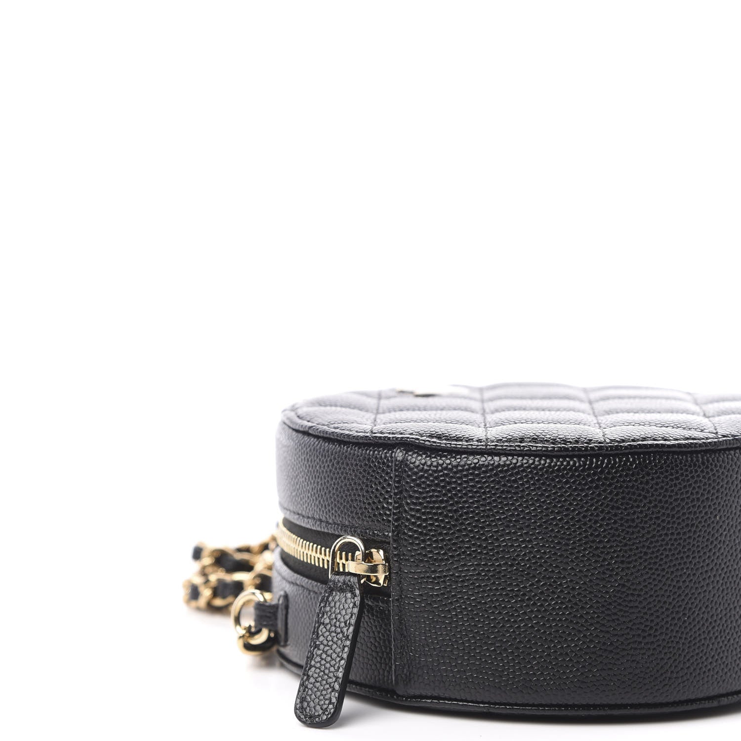 Chanel Caviar Quilted Round Clutch With Chain Black 6 of 10