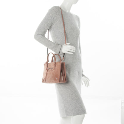 Balenciaga Baby Daim Suede Papier Mini A4 Zip Around Tote Bois De Rose 2 of 8