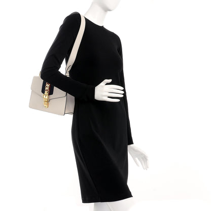 Gucci Calfskin Small Sylvie Shoulder Bag White 2 of 7