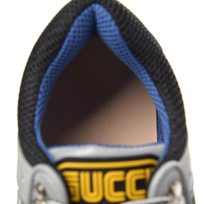 Gucci X SEGA Mesh Technical Canvas Calfskin Reflective Mens Flashtrek Sneakers 9 Silver Black 7 of 8