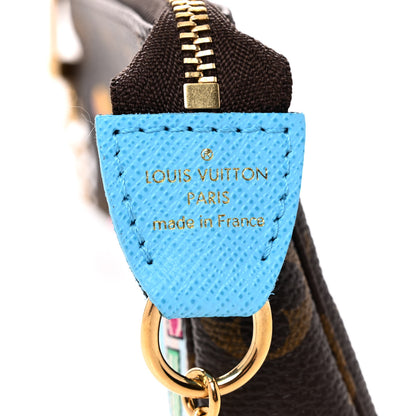 Louis Vuitton Monogram 2022 Christmas Animation Tokyo Mini Pochette Accessories Blue 6 of 8