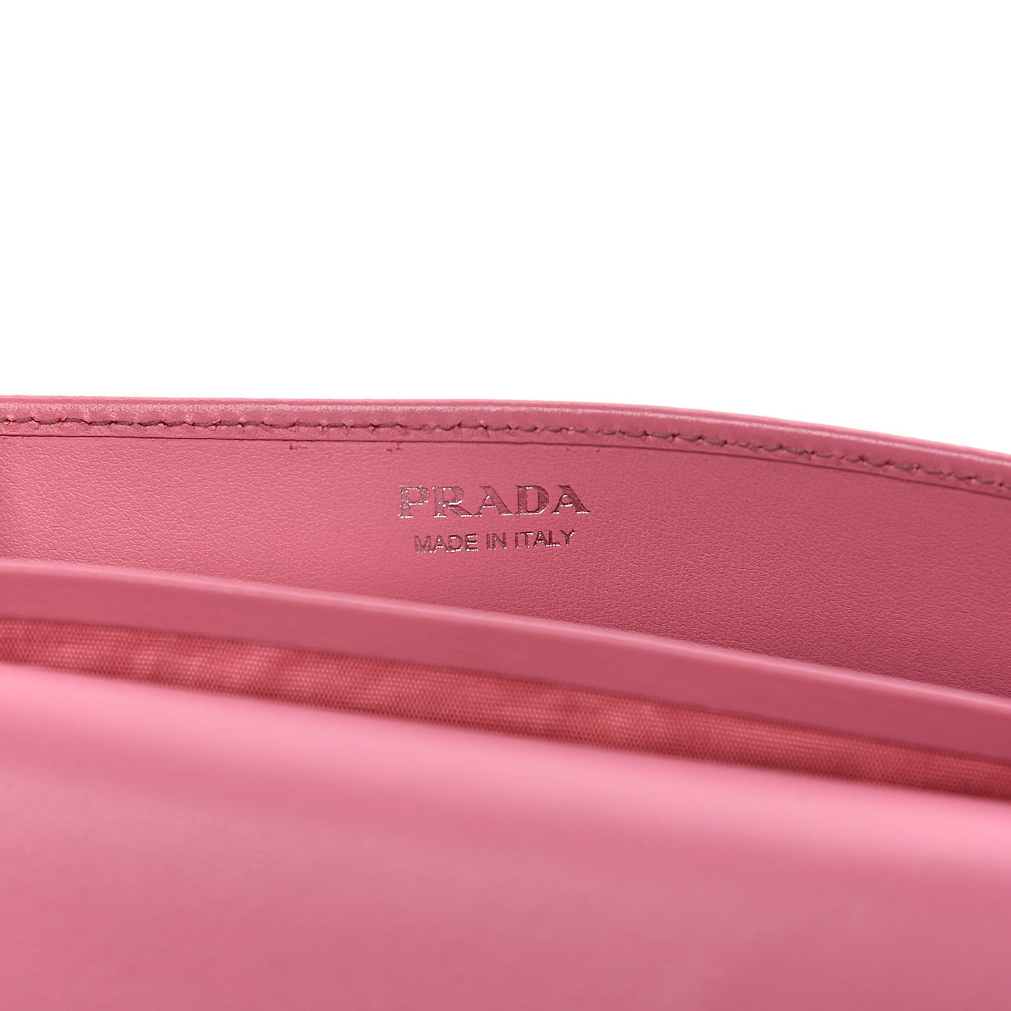 Soft Calf Quilted Diagramme Chain Wallet Begonia