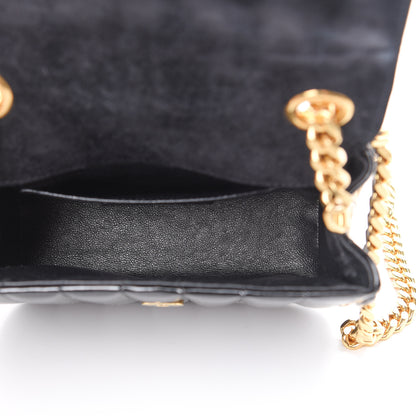 Saint Laurent Patent Calfskin Matelasse Monogram Small Vicky Chain Bag Black 4 of 10